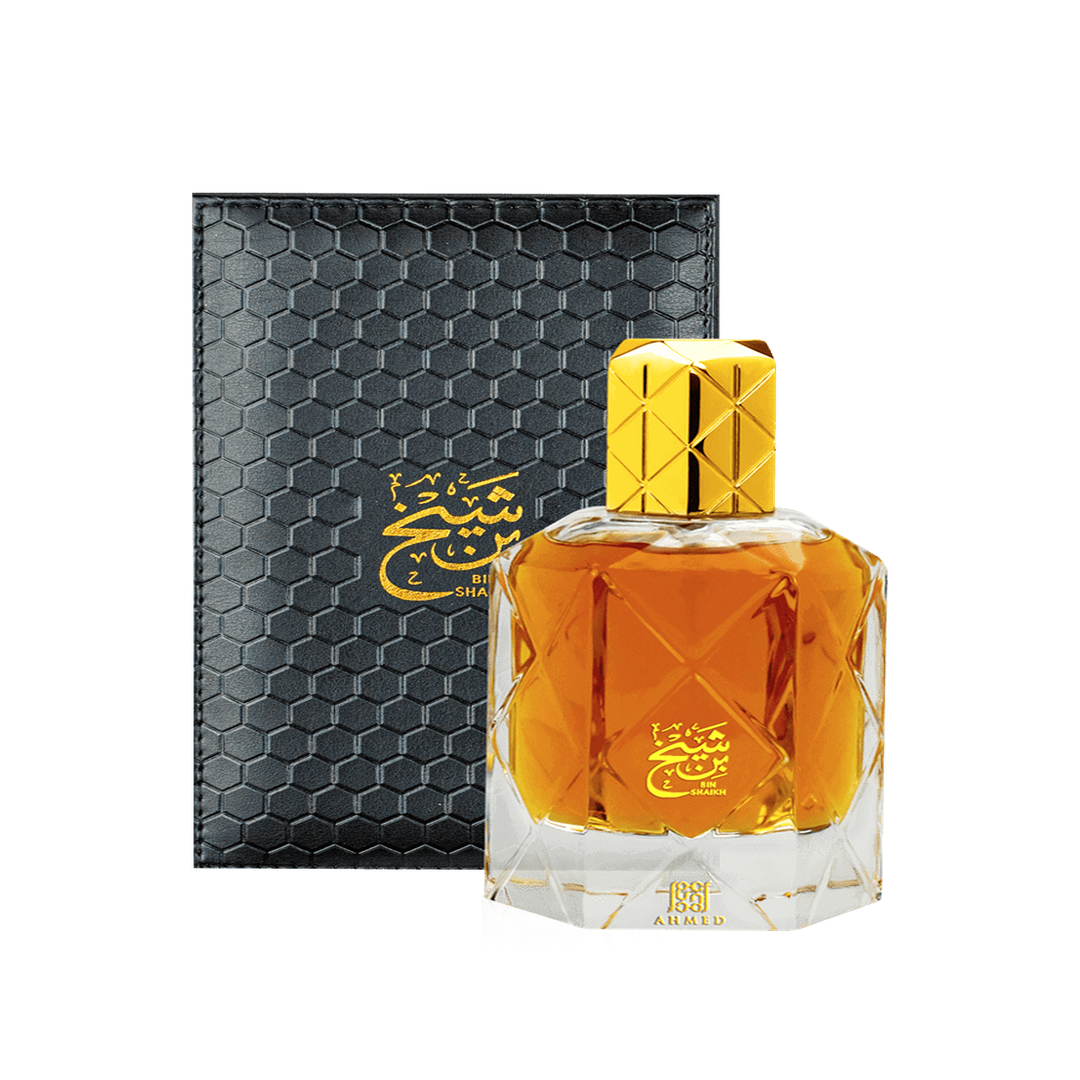 Ahmed Al Maghribi Bin Shaikh: frasco y caja (packaging original)