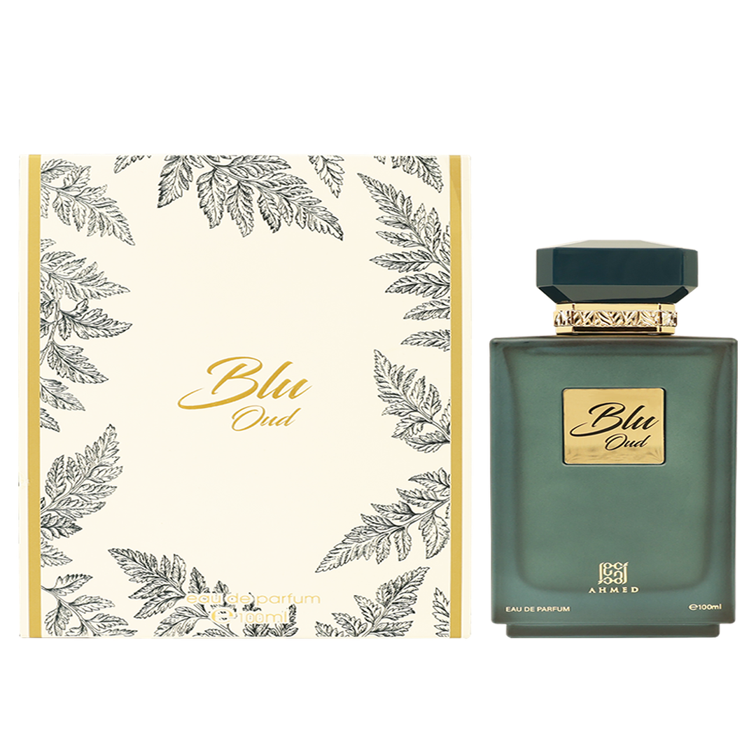 Ahmed Al Maghribi Blu Oud: frasco y caja (packaging original)