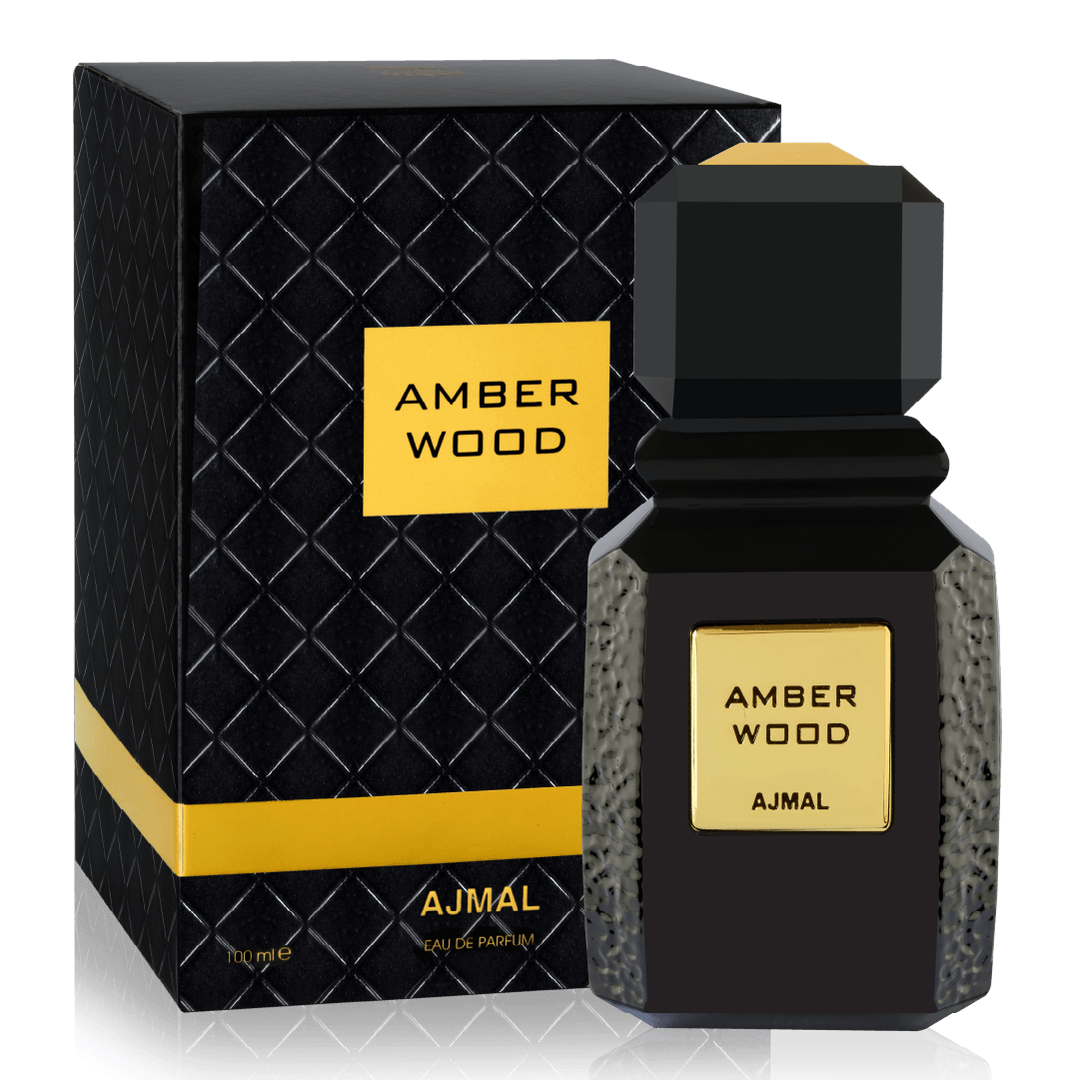 Ajmal Amber Wood con frasco y caja (presentación)