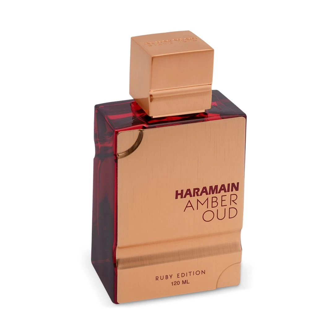 Frasco de Al Haramain Amber Oud Ruby Edition (vista completa)