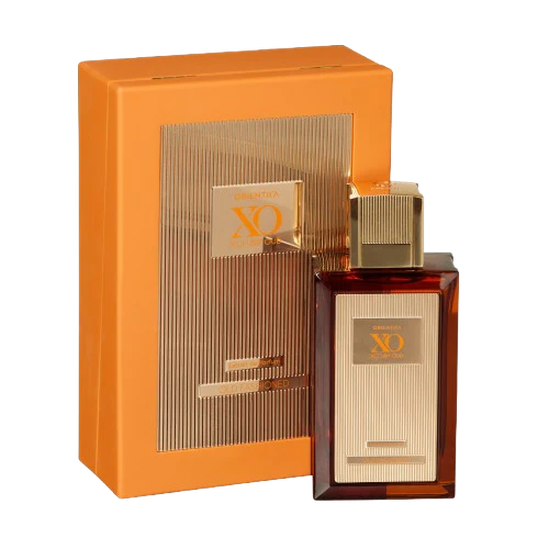 Orientica XO Xclusif Oud Old Fashioned: frasco y caja (packaging)
