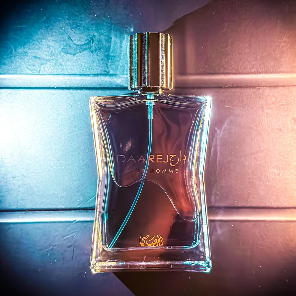 Frasco del perfume Rasasi Daarej Pour Homme (vista frontal)